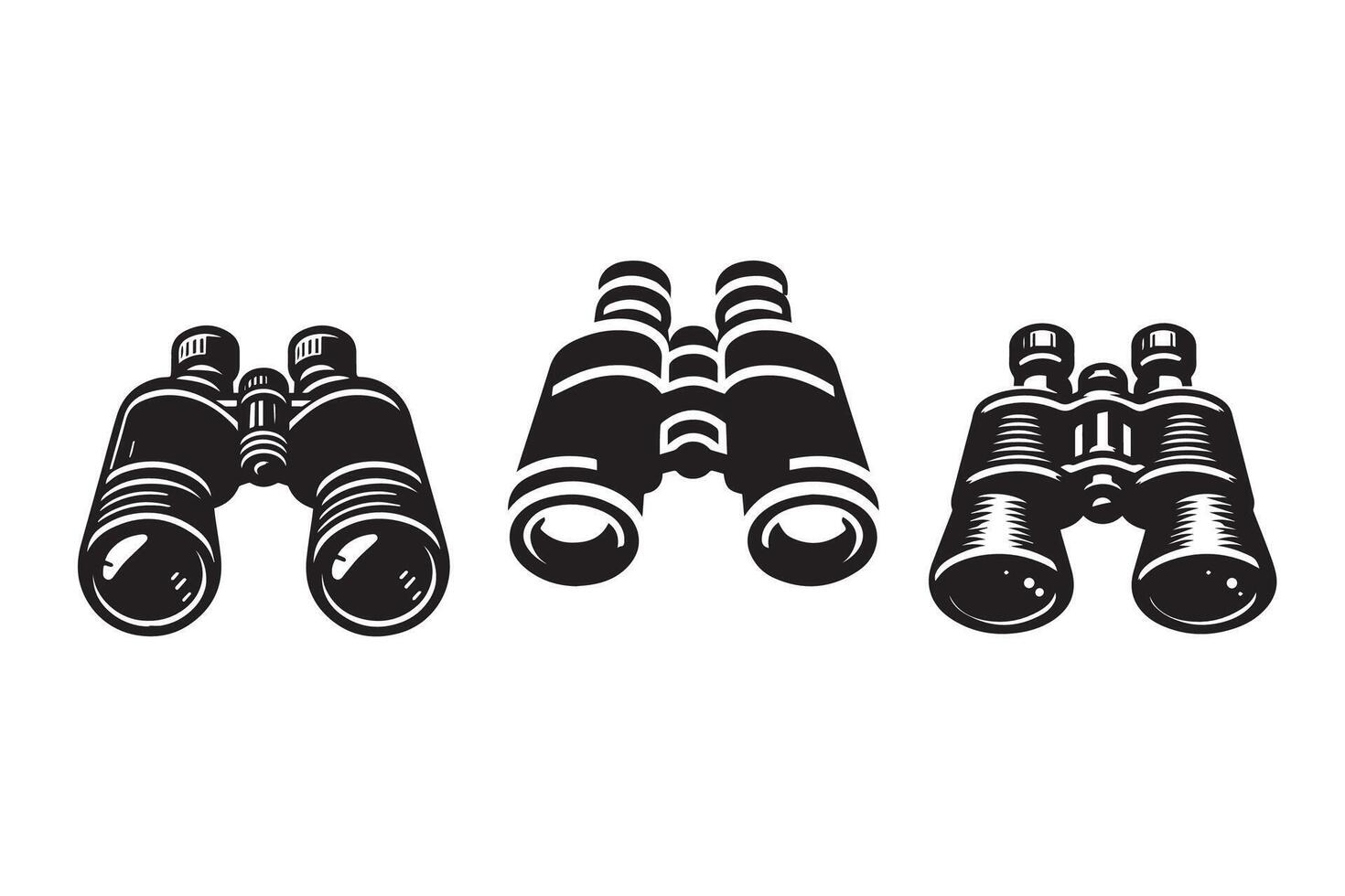 Binocular Silhouette Illustration artwork vector