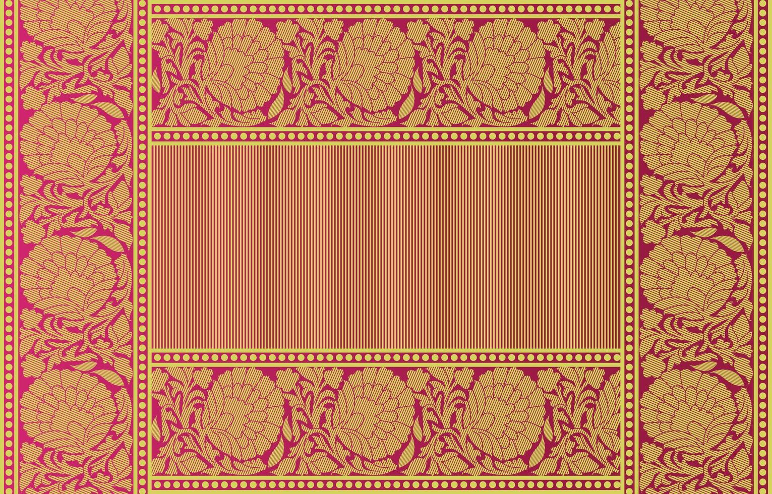 indian floral style fabric vector