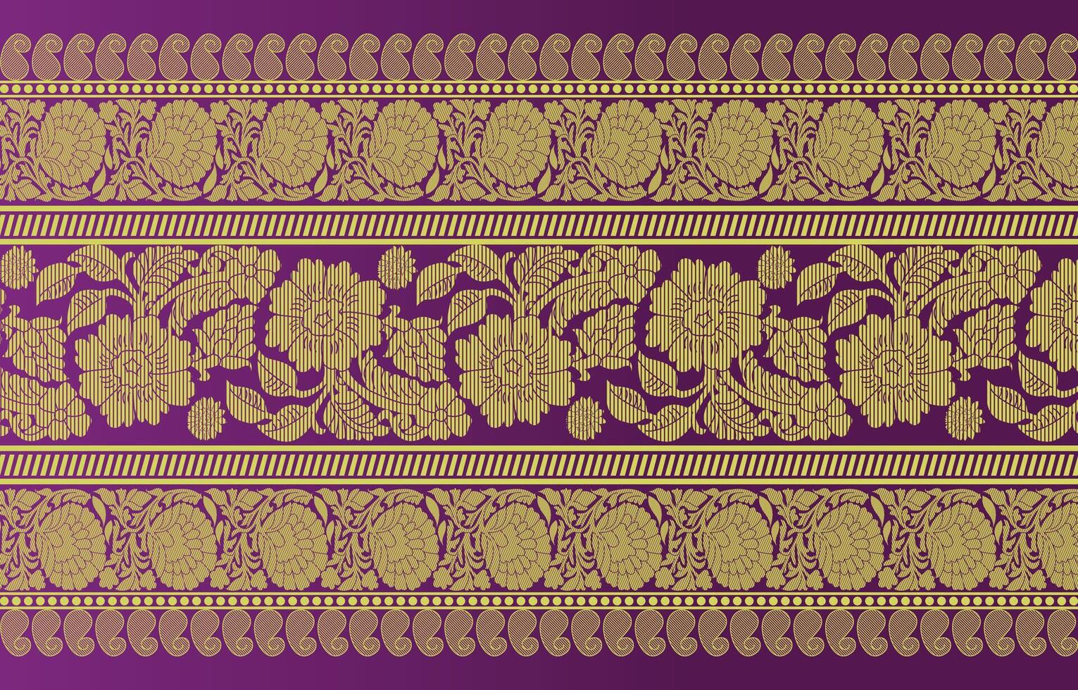 big and nice decorated sari border vector