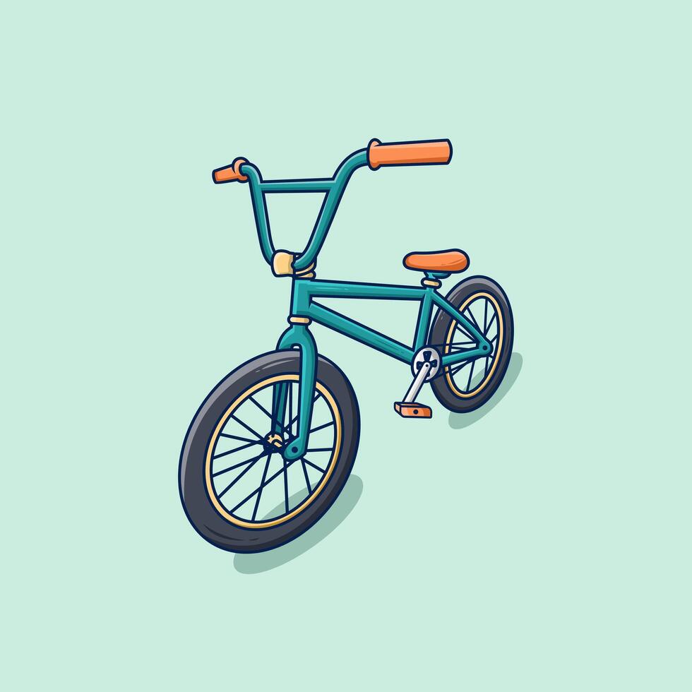 BMX Cartoon Illustration Design vector