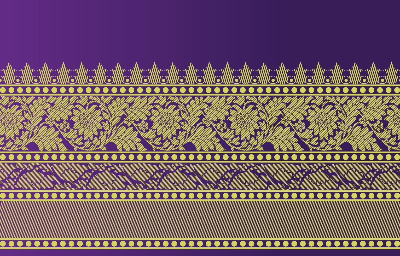 beautiful tree layers of indian saree border vector