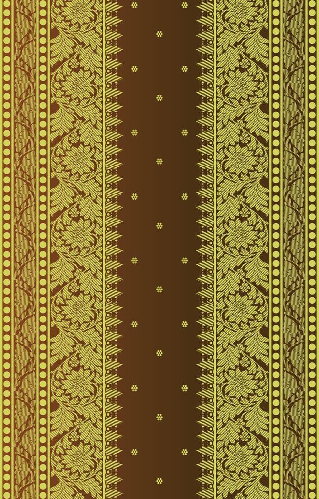 indian style lace for sari vector