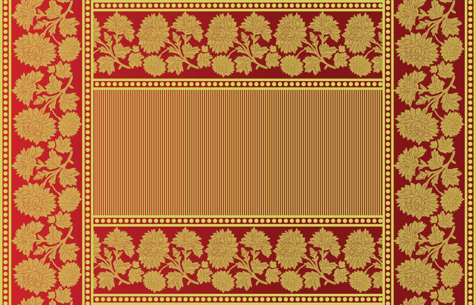 floral indian fancy stlye carpet vector