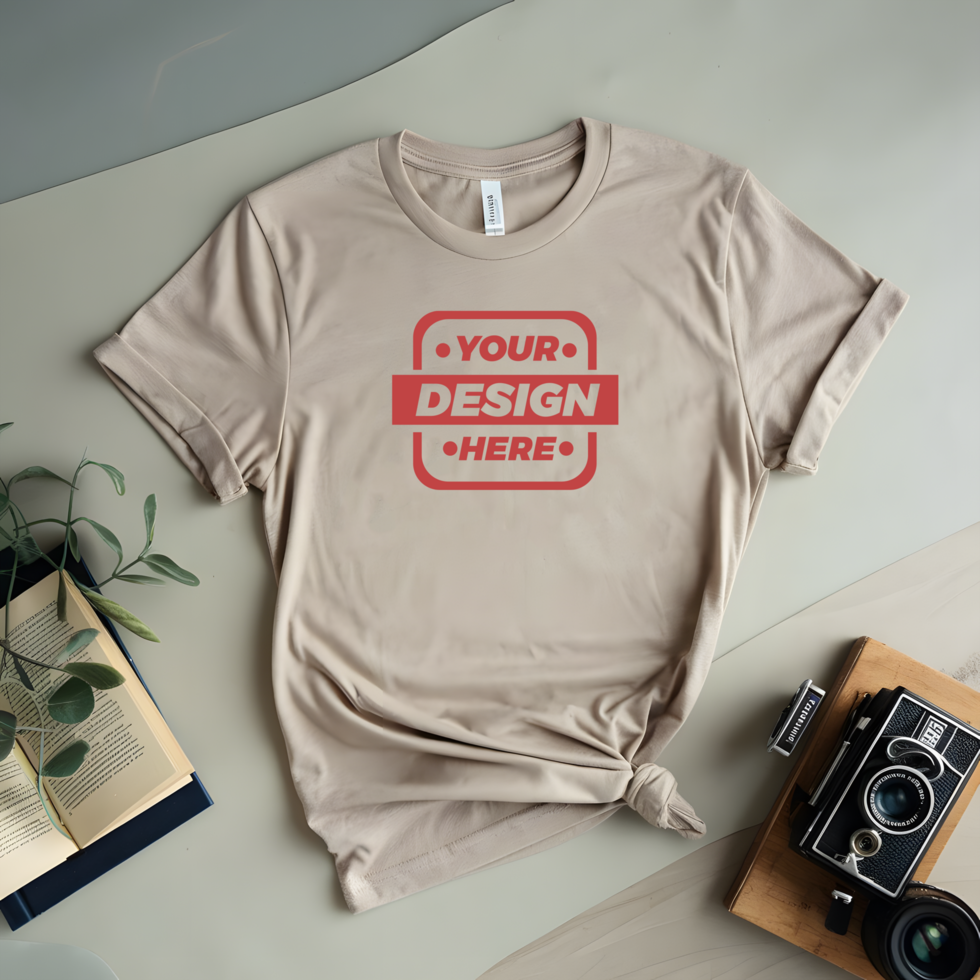 Basic White Tee Mockup Template psd