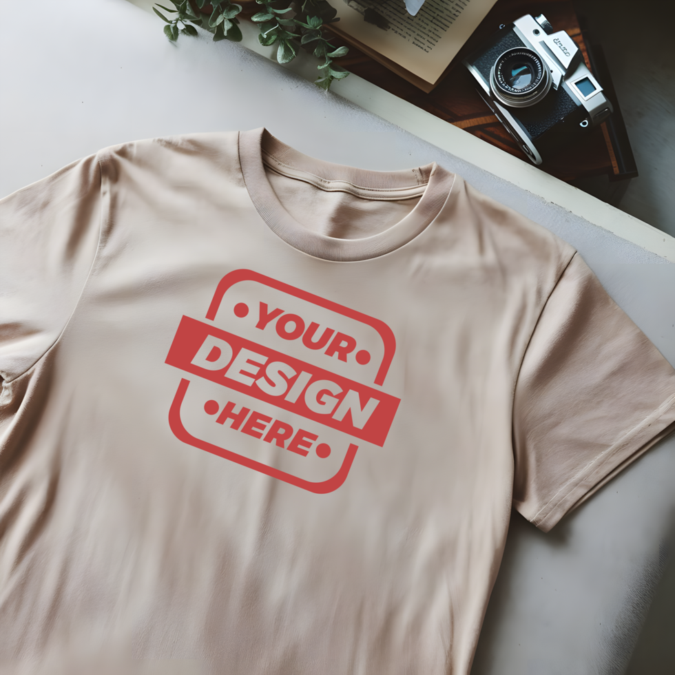 Classic White T-Shirt Mockup psd