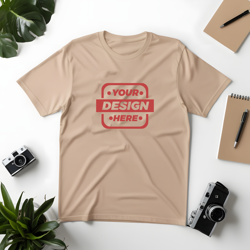 Dynamic White Tee Mockup Design psd