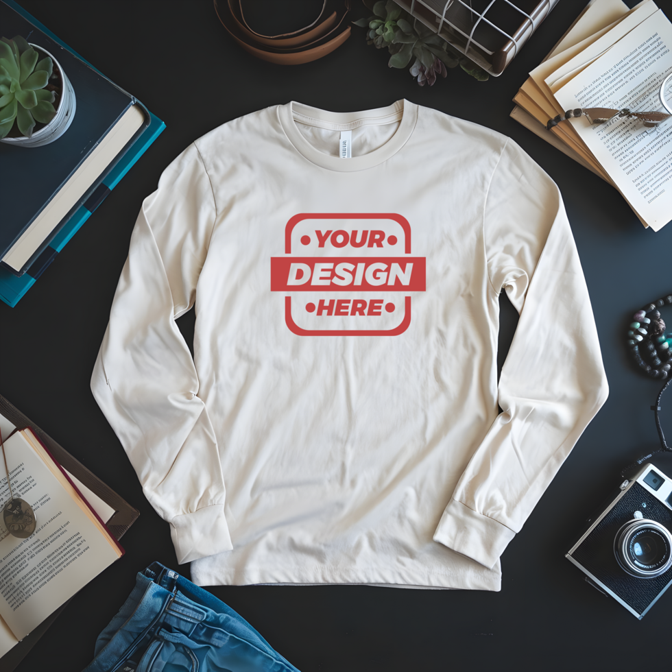 Chic T-Shirt Mockup in a Relaxed Setting psd