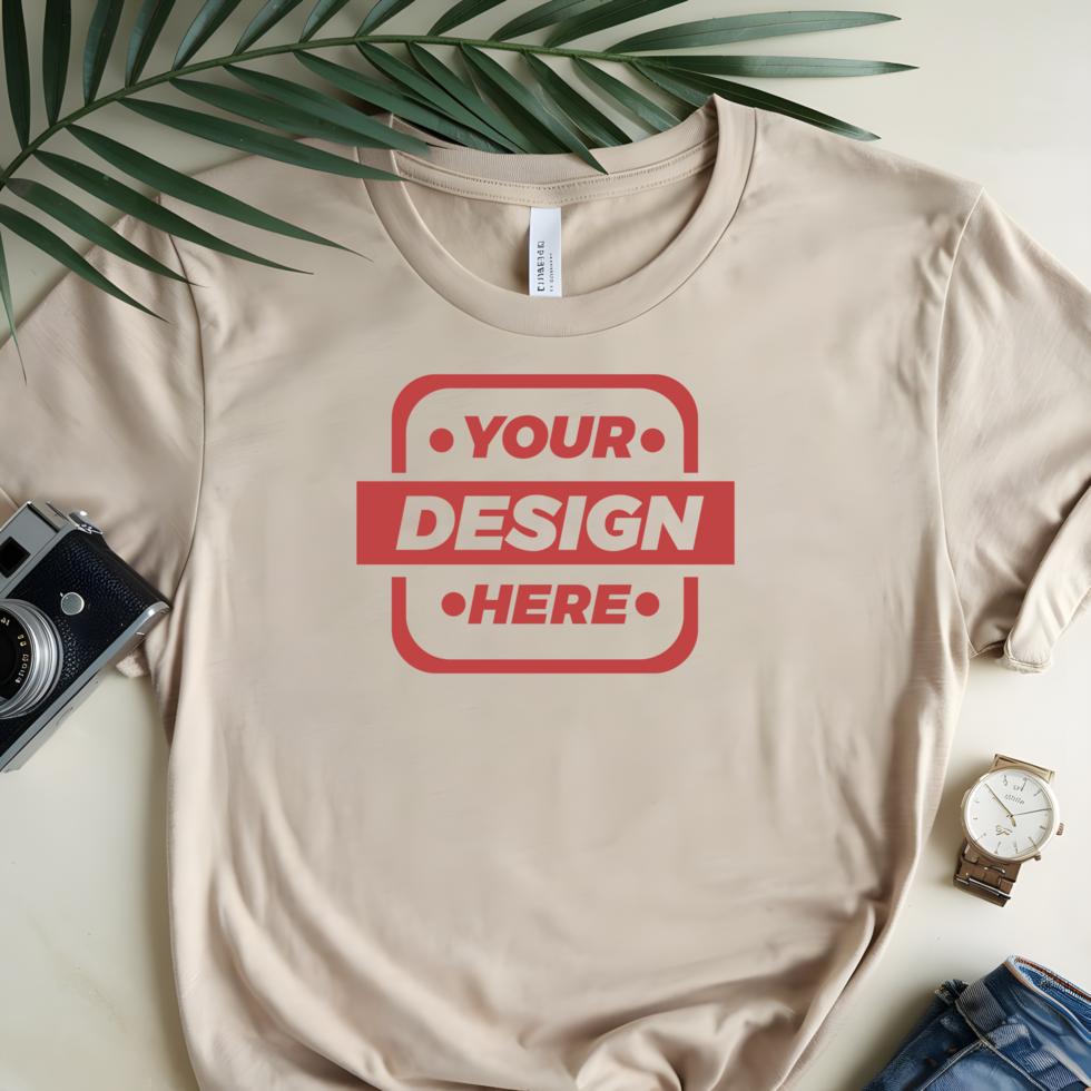 Blank White T-Shirt Mockup psd
