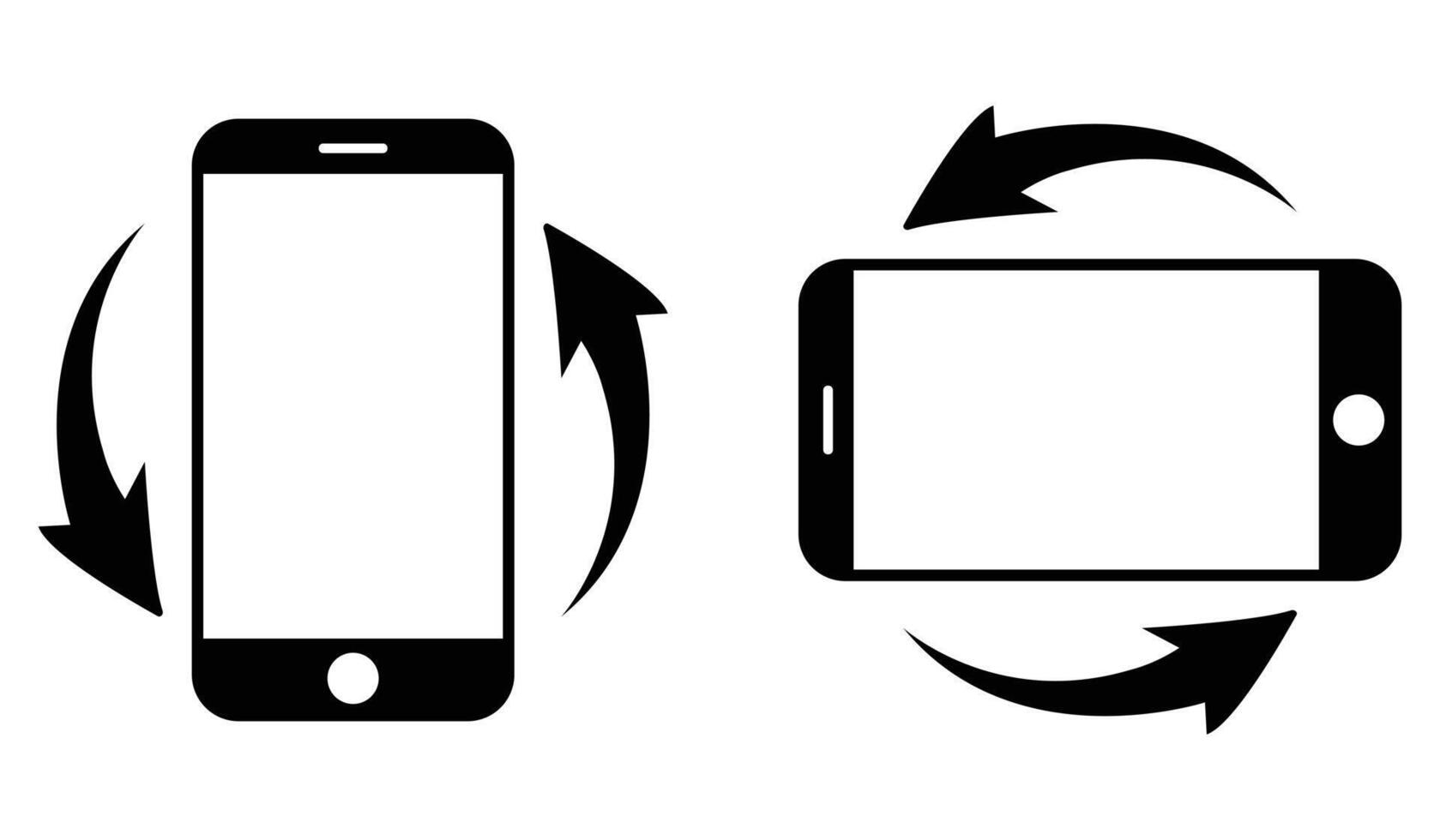 Phone Portrait, Landscape Icon Concept vector