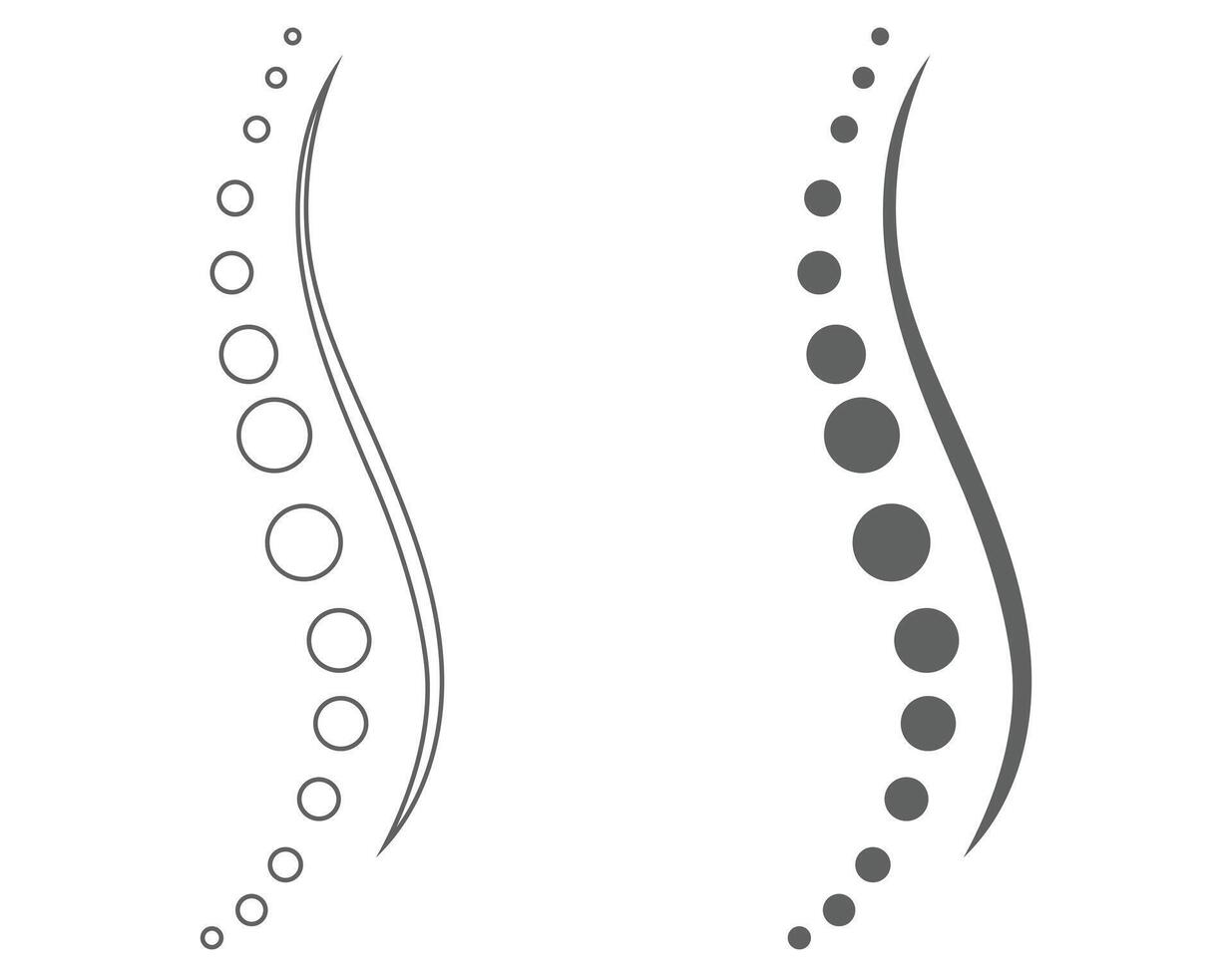 spine logo icon stroke and fill vector
