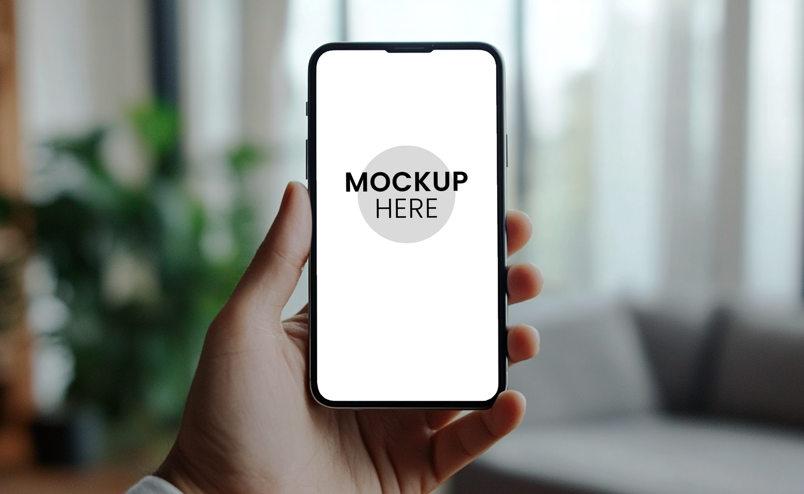 Professional phone mockup, ultra-realistic design, blank screen for app presentations psd