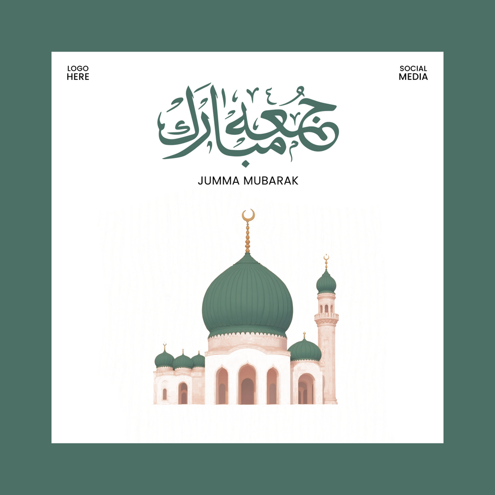 Jumma Mubarak blessings, free Friday prayer flyer psd