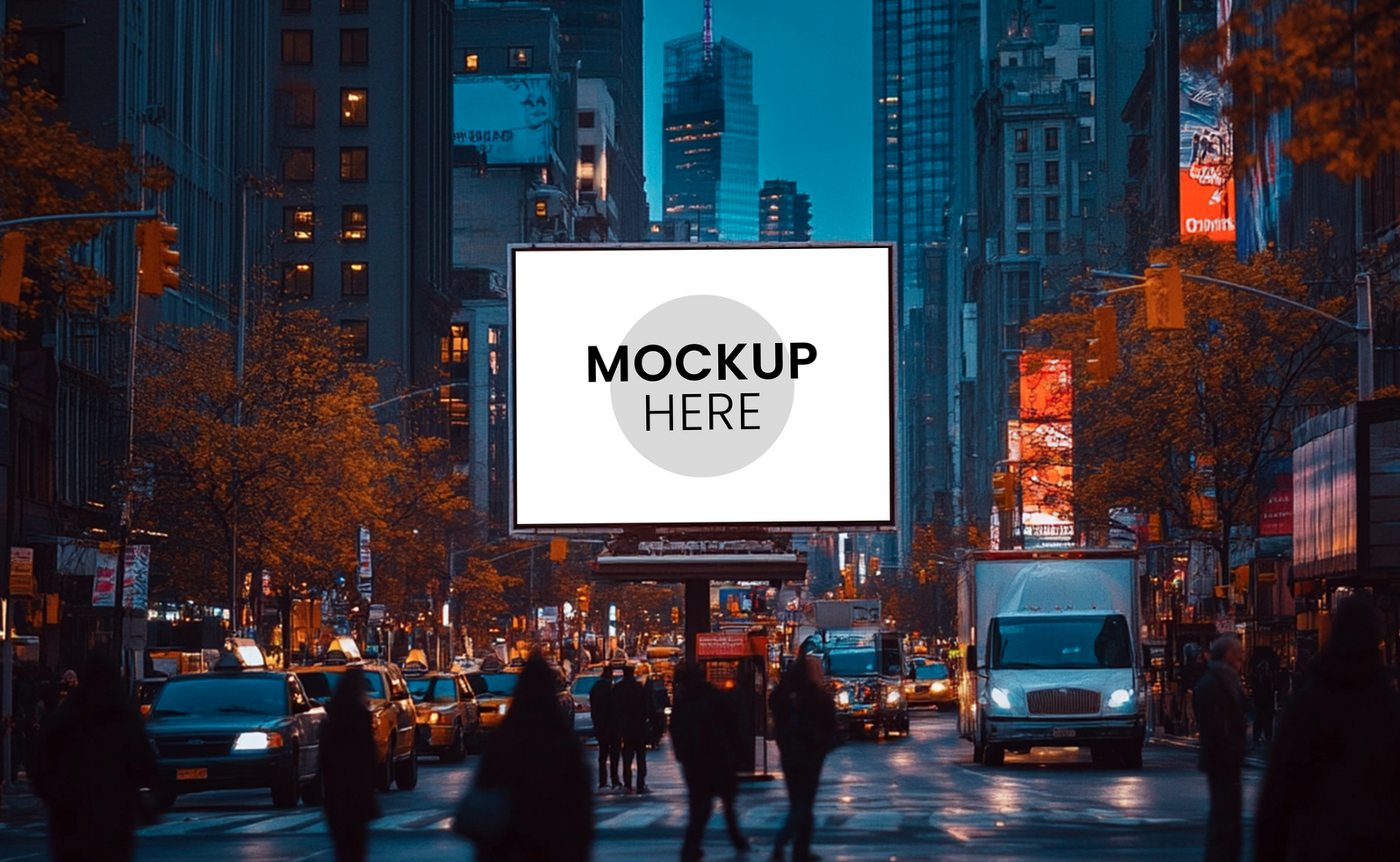 Dynamic Billboard Mockup for Creative Outdoor Advertising Designs psd