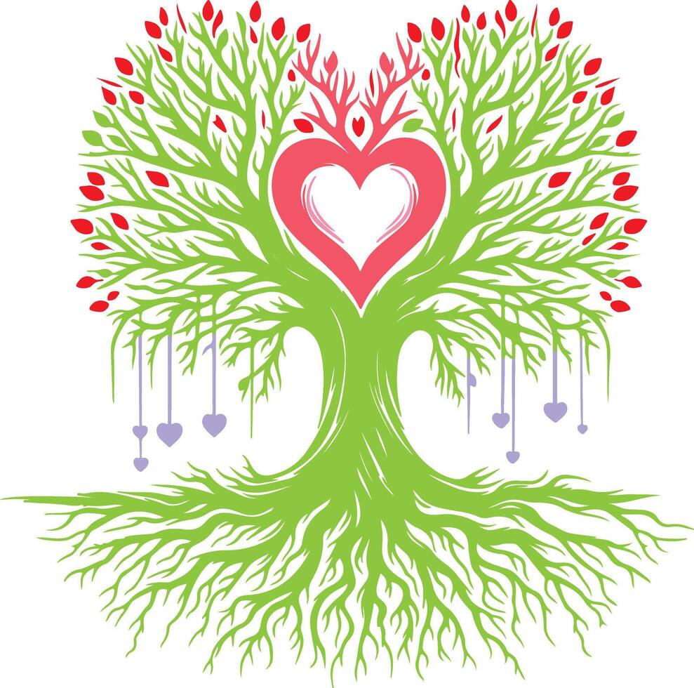 Lover Tree Design vector