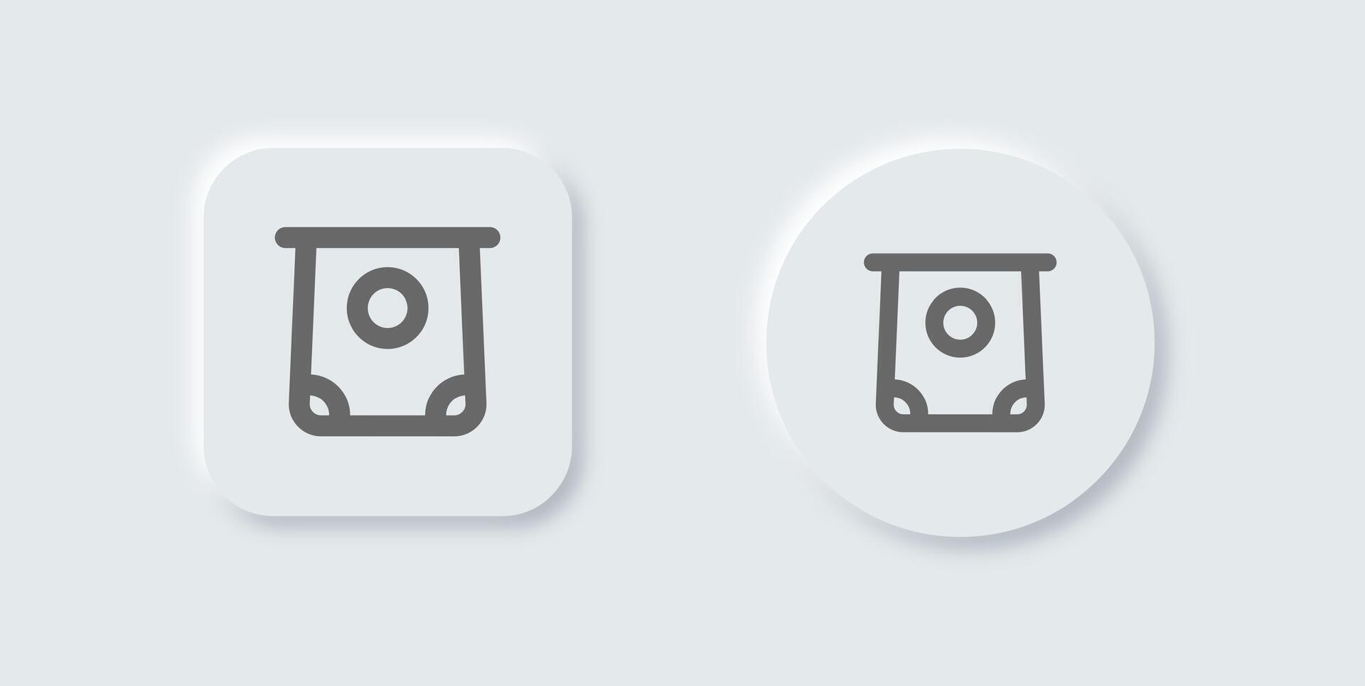 Withdrawal line icon in neomorphic design style. Cash out signs illustration. vector
