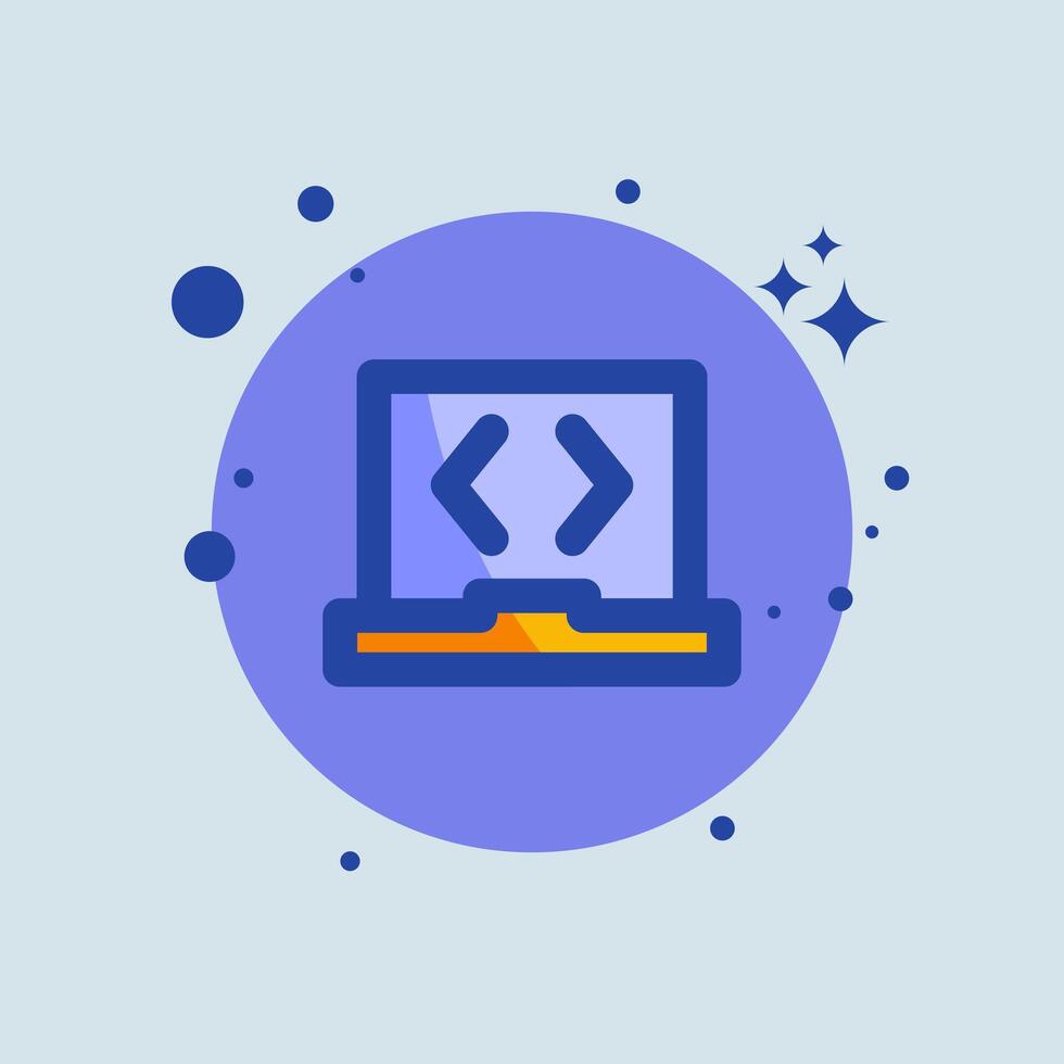 Software flat illustration. Application signs illustration. vector
