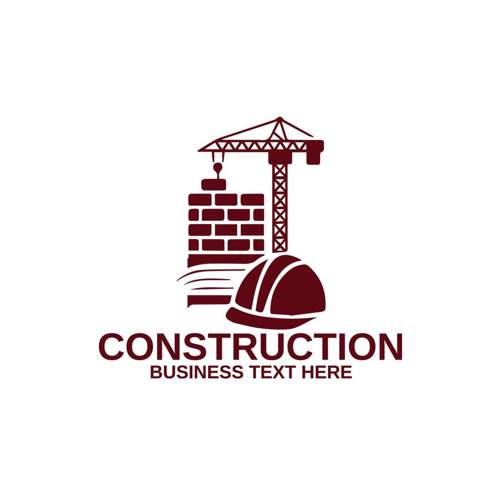 minimal construction roofing and real estate logo vector