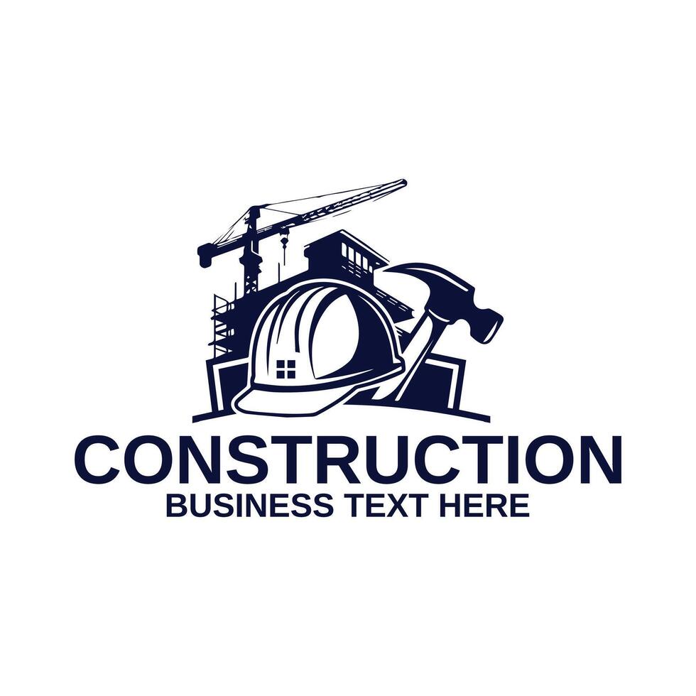 create a construction company or real estate business logo vector