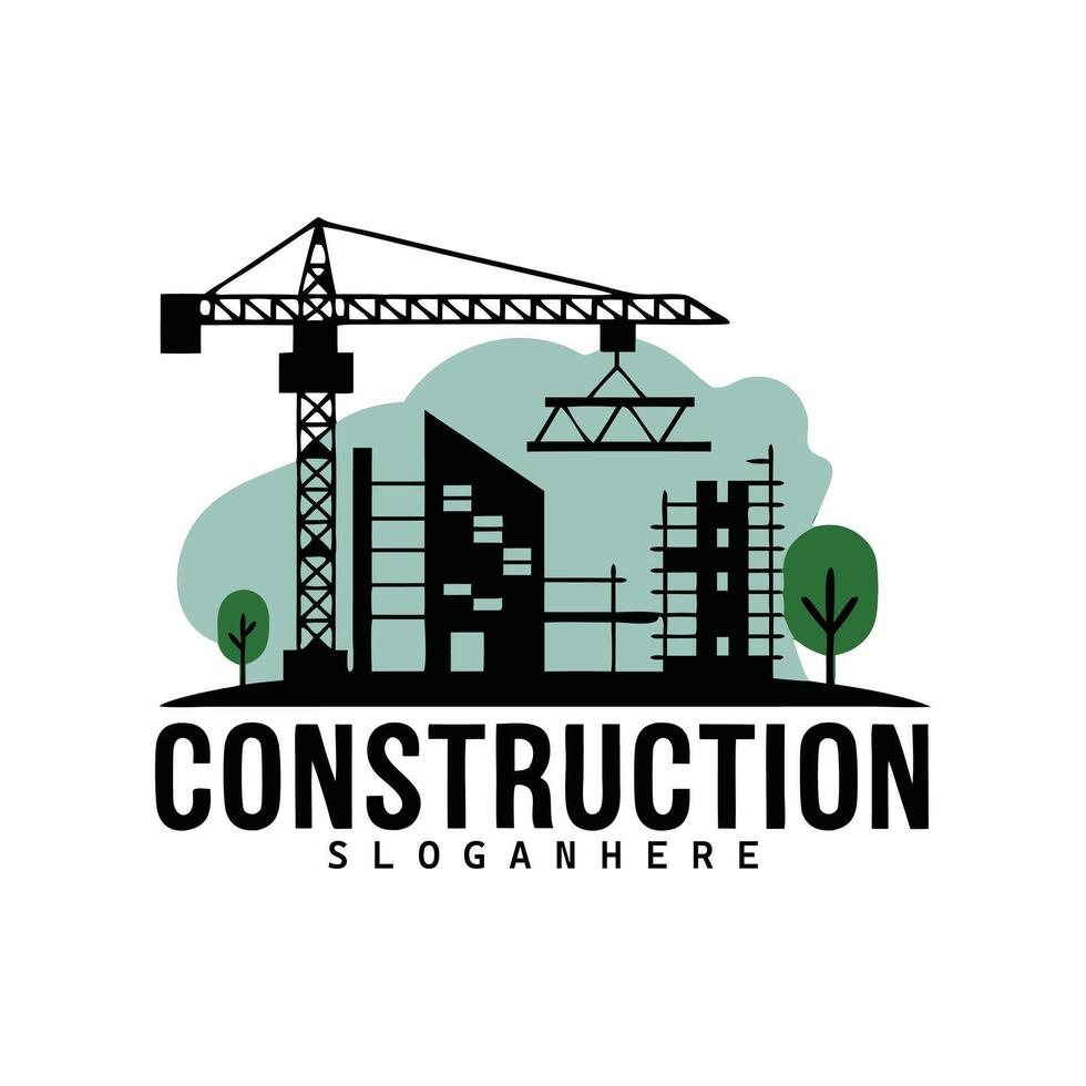 modern luxury real estate property construction logo design vector