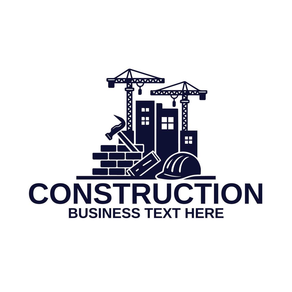 unique real estate, construction or business logo design vector