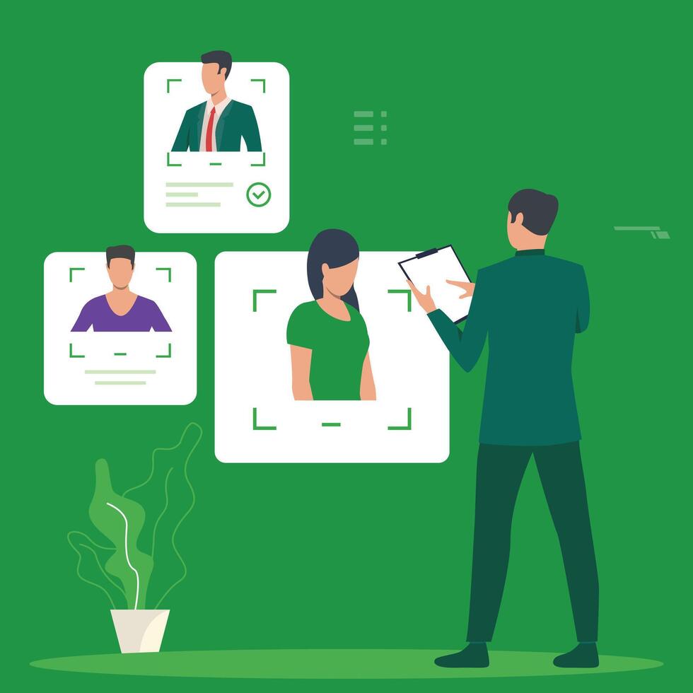 Digital Presentation Character Illustration vector
