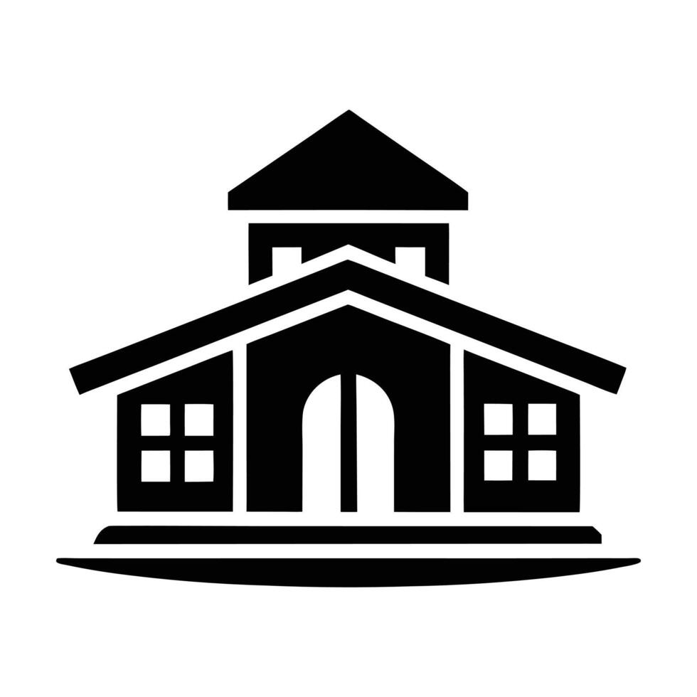 school building icon illustration vector