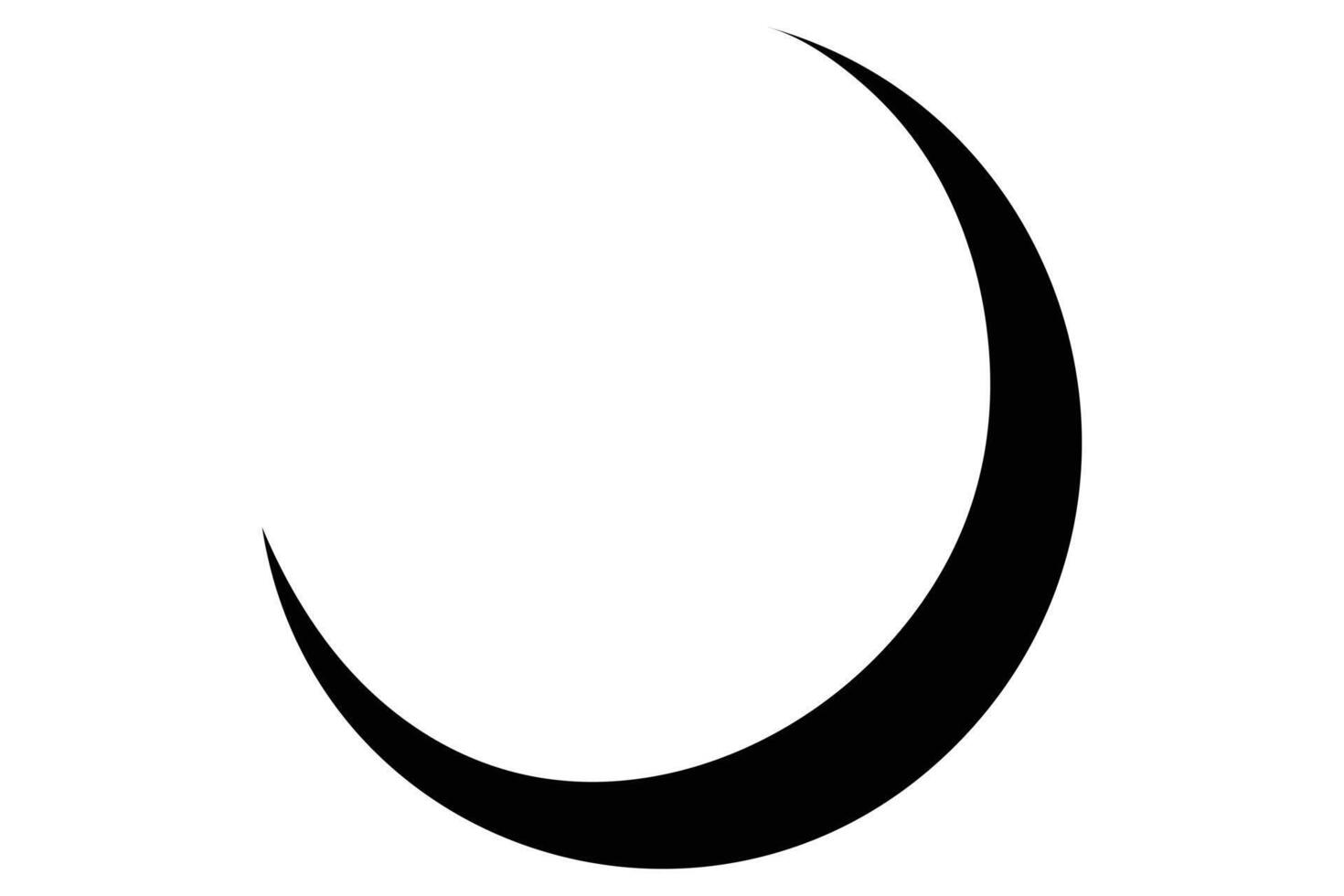 Stylish moon icon silhouette for trendy artwork vector