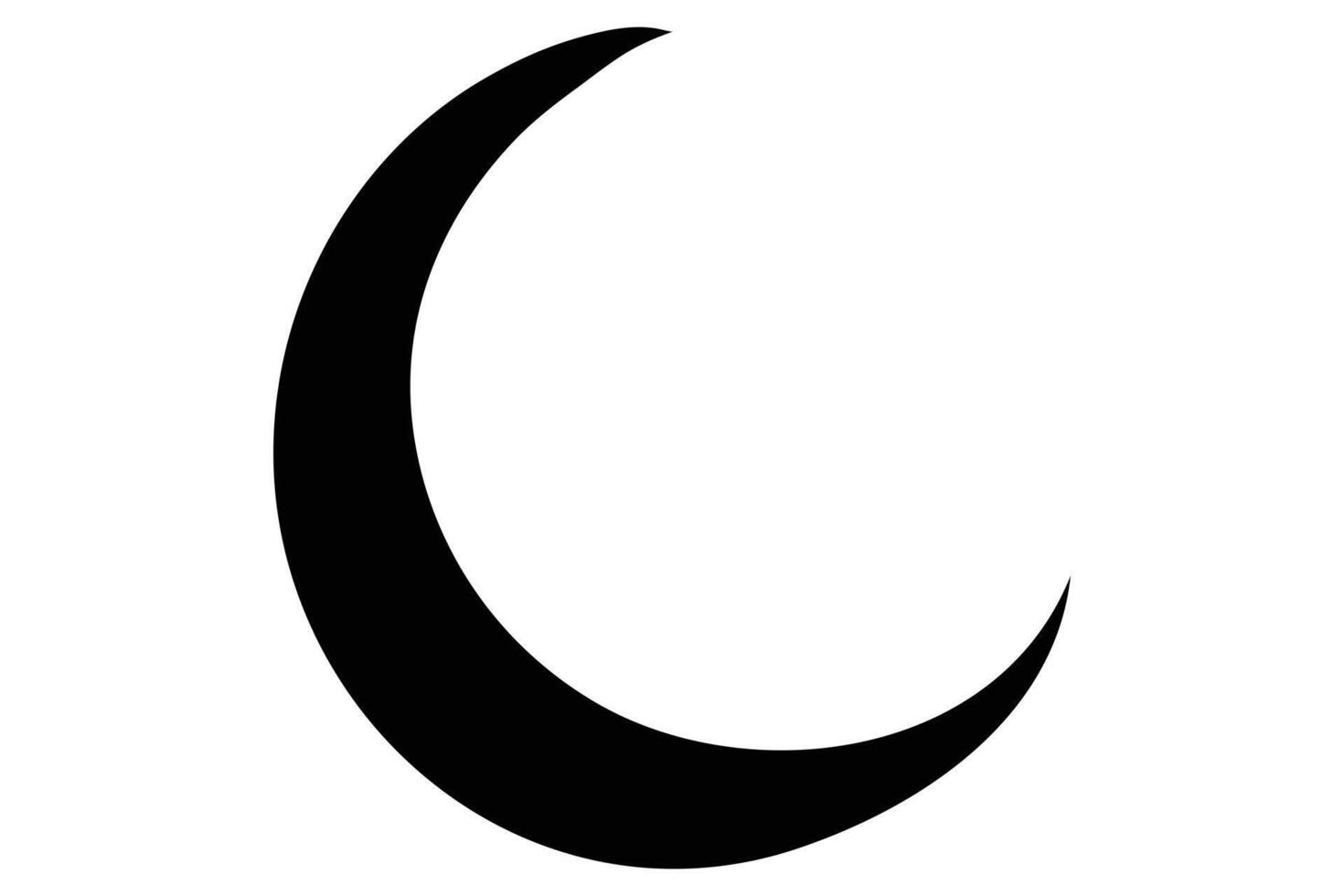 Modern moon crescent illustration for professional designs vector