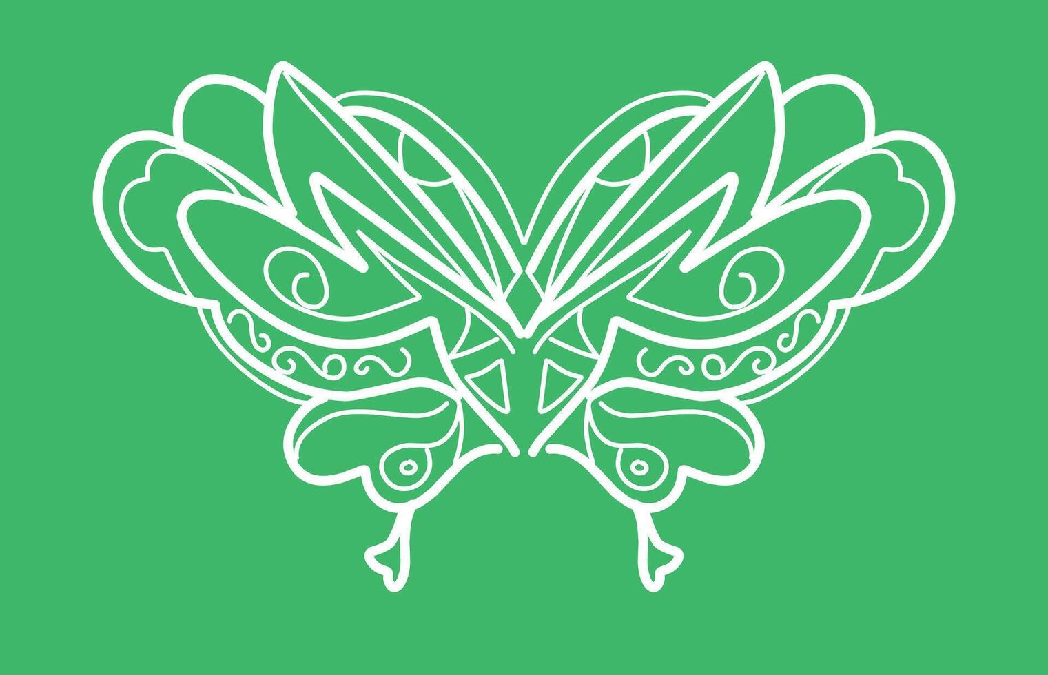 A butterfly with a green background vector