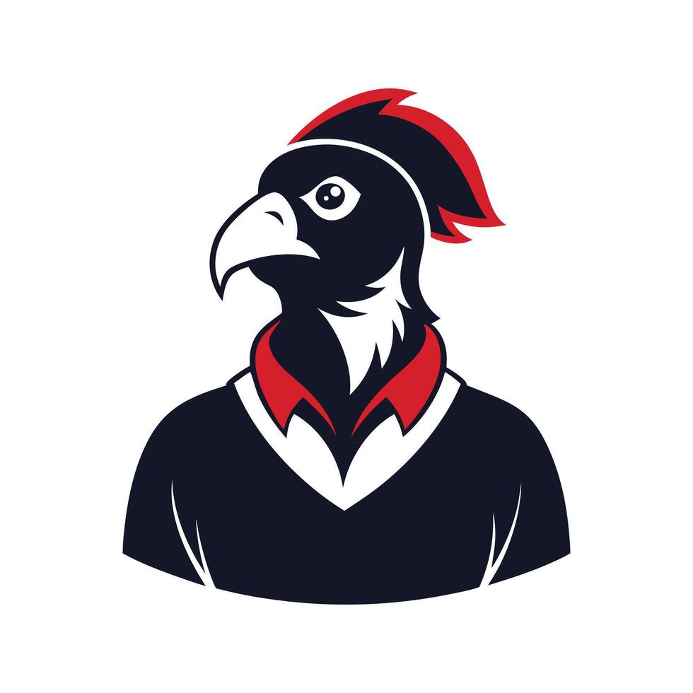 Vincent Parrot Head Modern Design vector