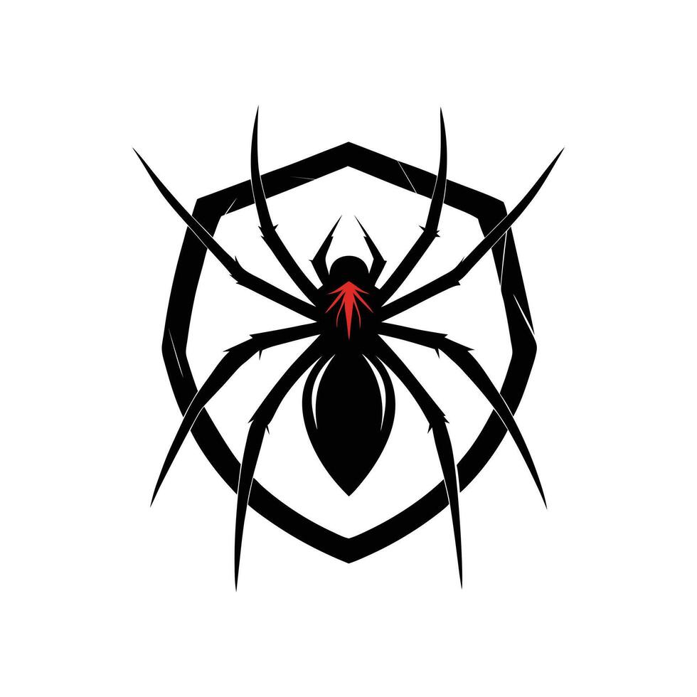 Minimalist spider line art design vector