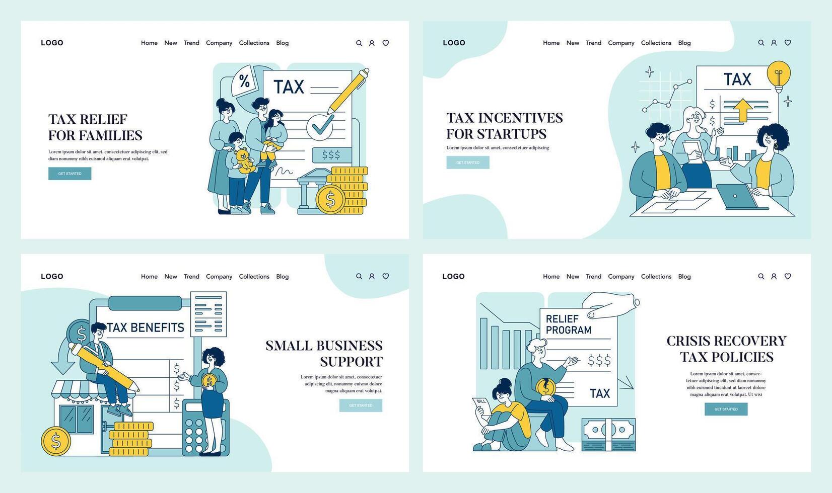 Tax Relief. Flat Illustration vector