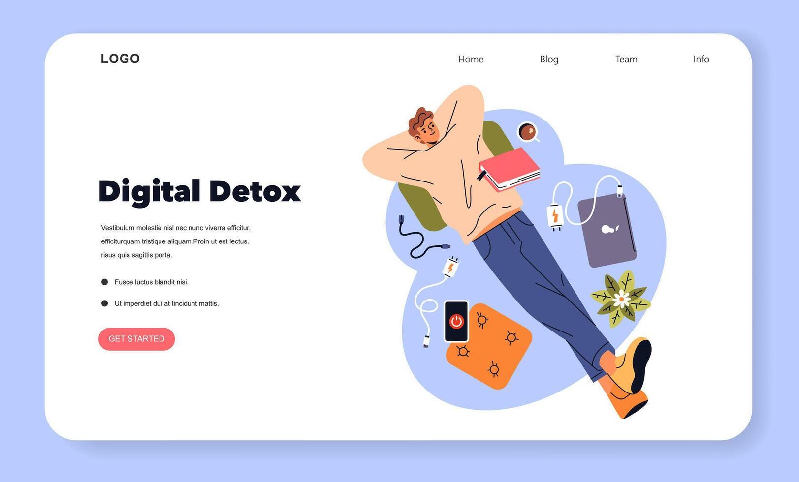 Burnout Breaks. Flat Illustration vector