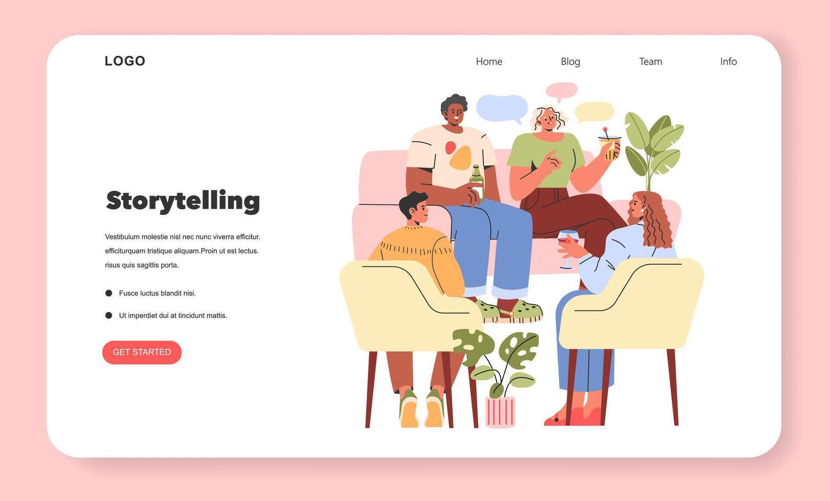 Perennials. Flat Illustration vector
