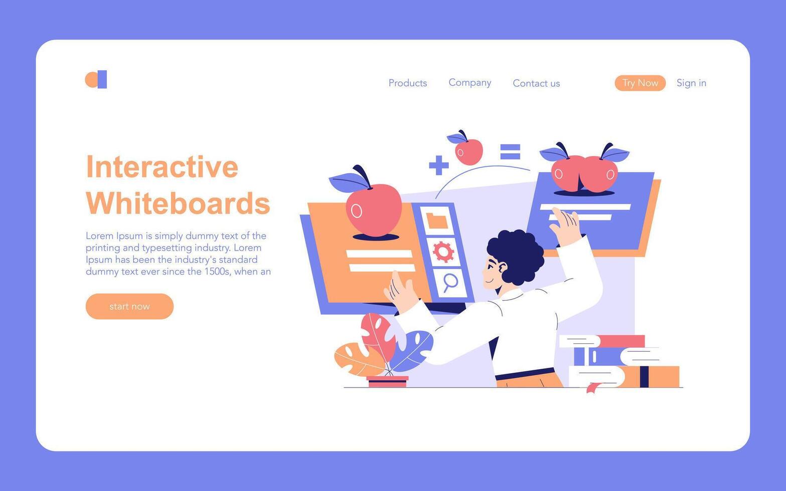 Edtech. Flat Illustration vector