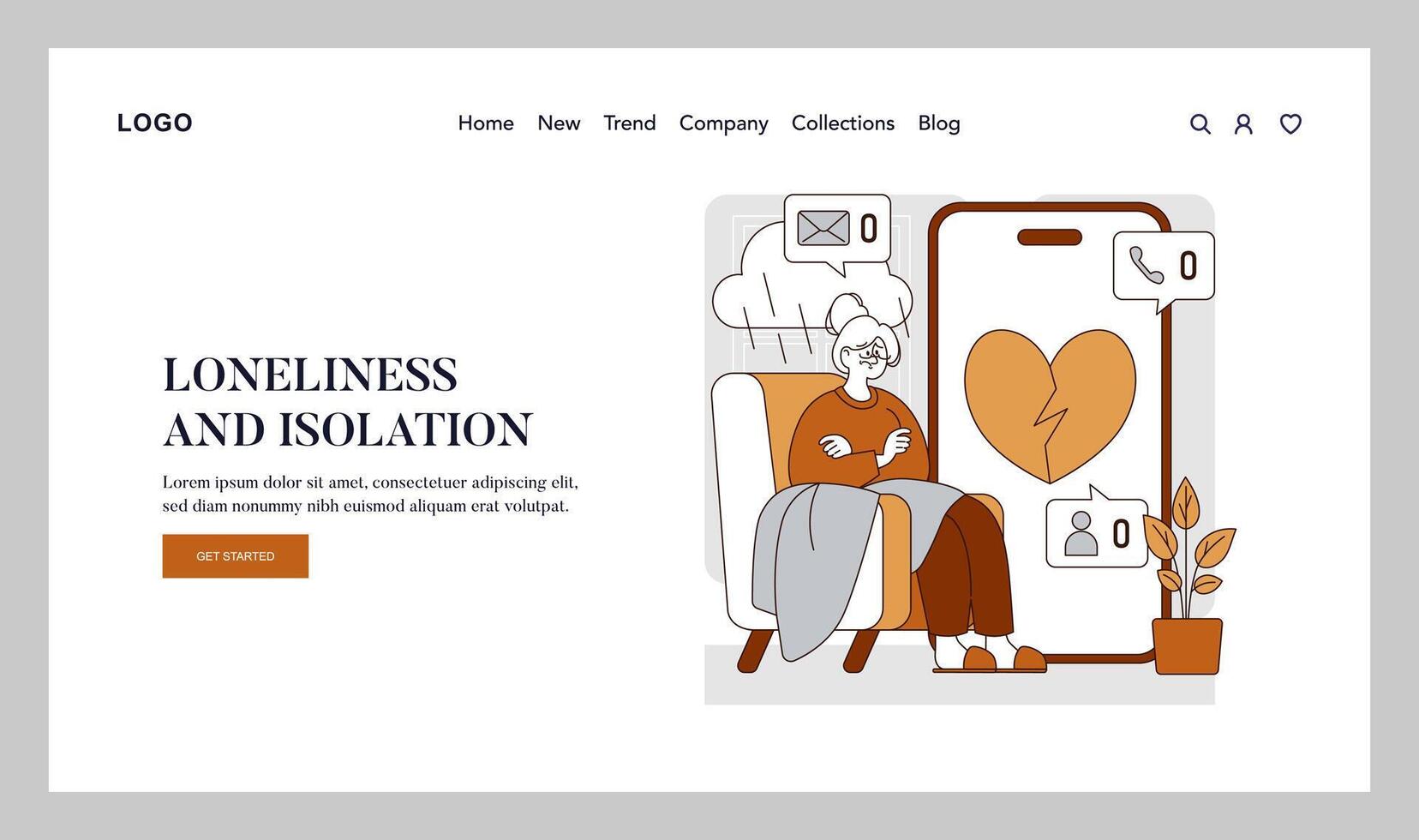 Retirement Challenges. Flat Illustration vector
