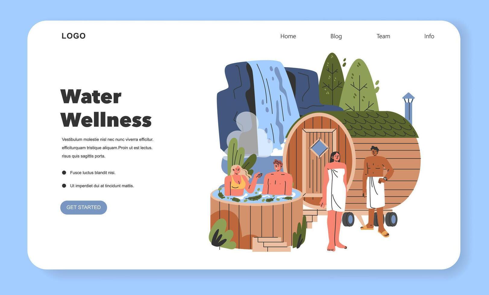 Water Wellness. Flat Illustration vector