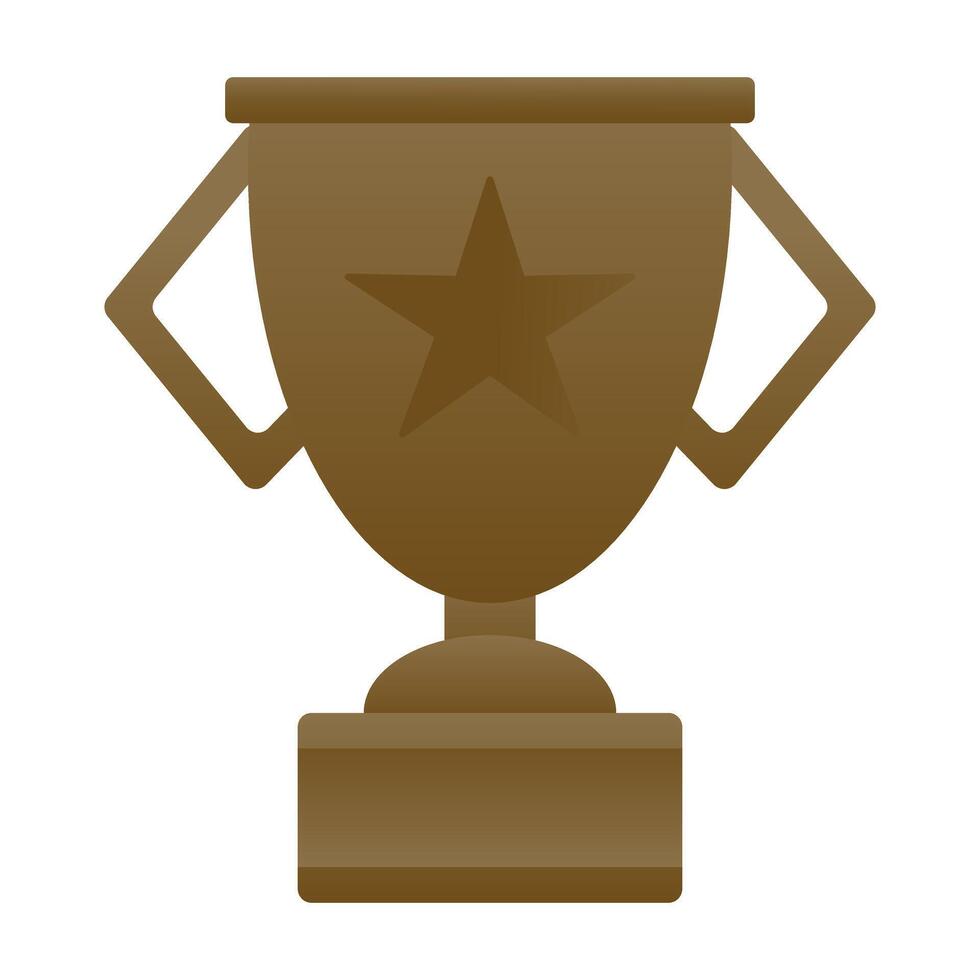 Bronze Trophy cup vector