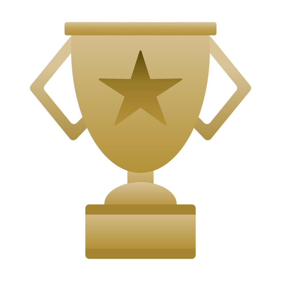 gold trophy cup vector