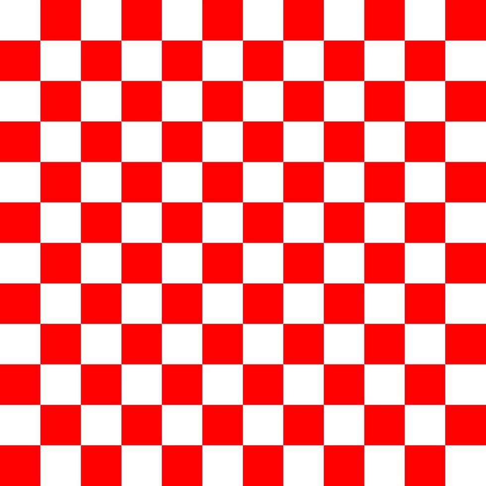 Red White Checkerboard Pattern Simple Geometric Background Design vector