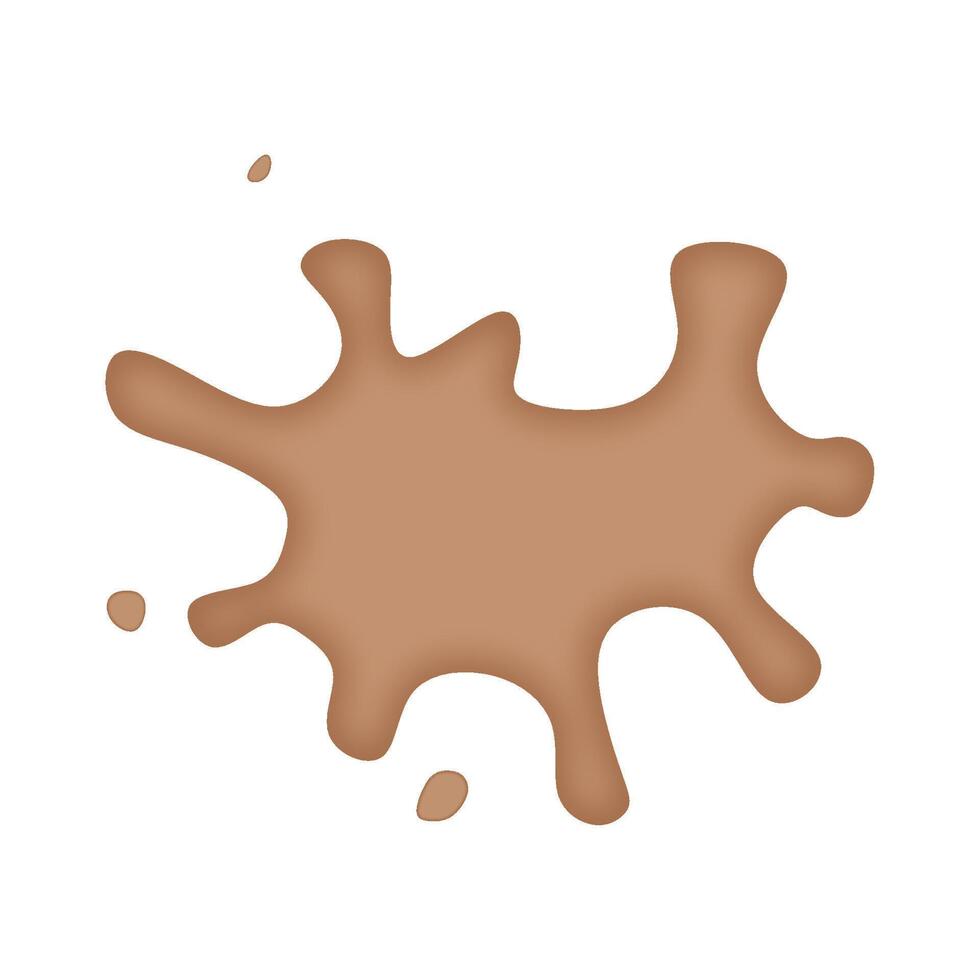 Brown Splotch Abstract Design Simple Background Illustration vector