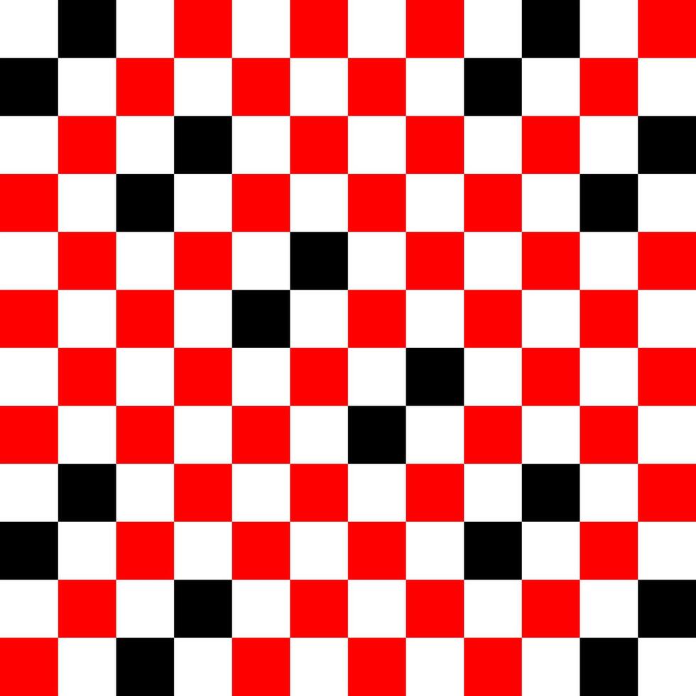 Red Black Checkerboard Pattern Simple Geometric Design Background vector