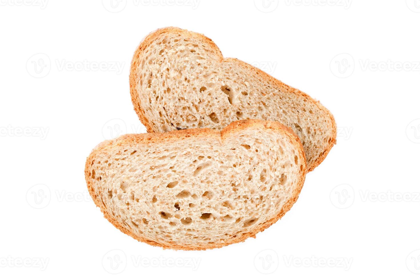 Slice of bread isolated on a white background photo