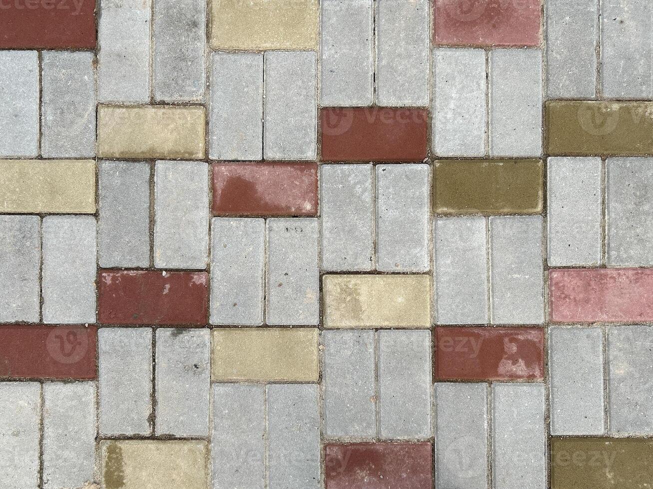 Stone pavement texture in perspective photo