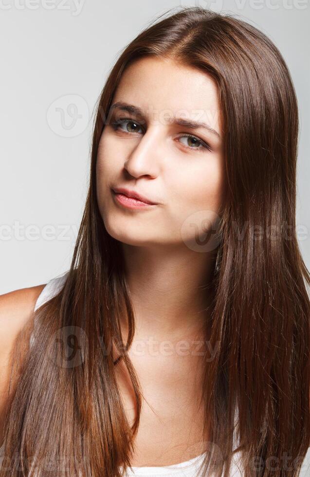Portrait of a young funny girl photo