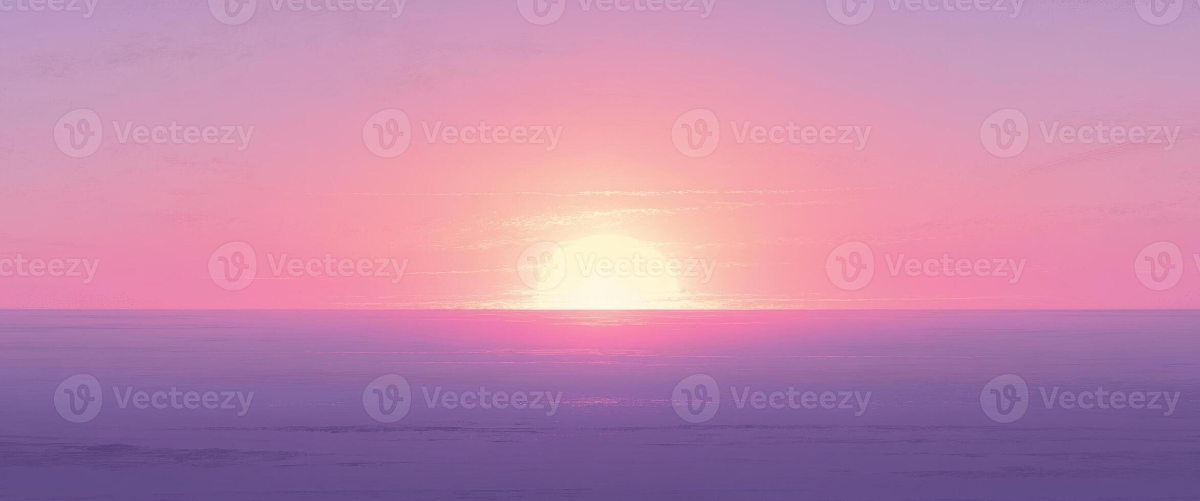 a warm sunrise with a soft sun casting light over pink and purple gradients evoking a sense of peace and renewal photo