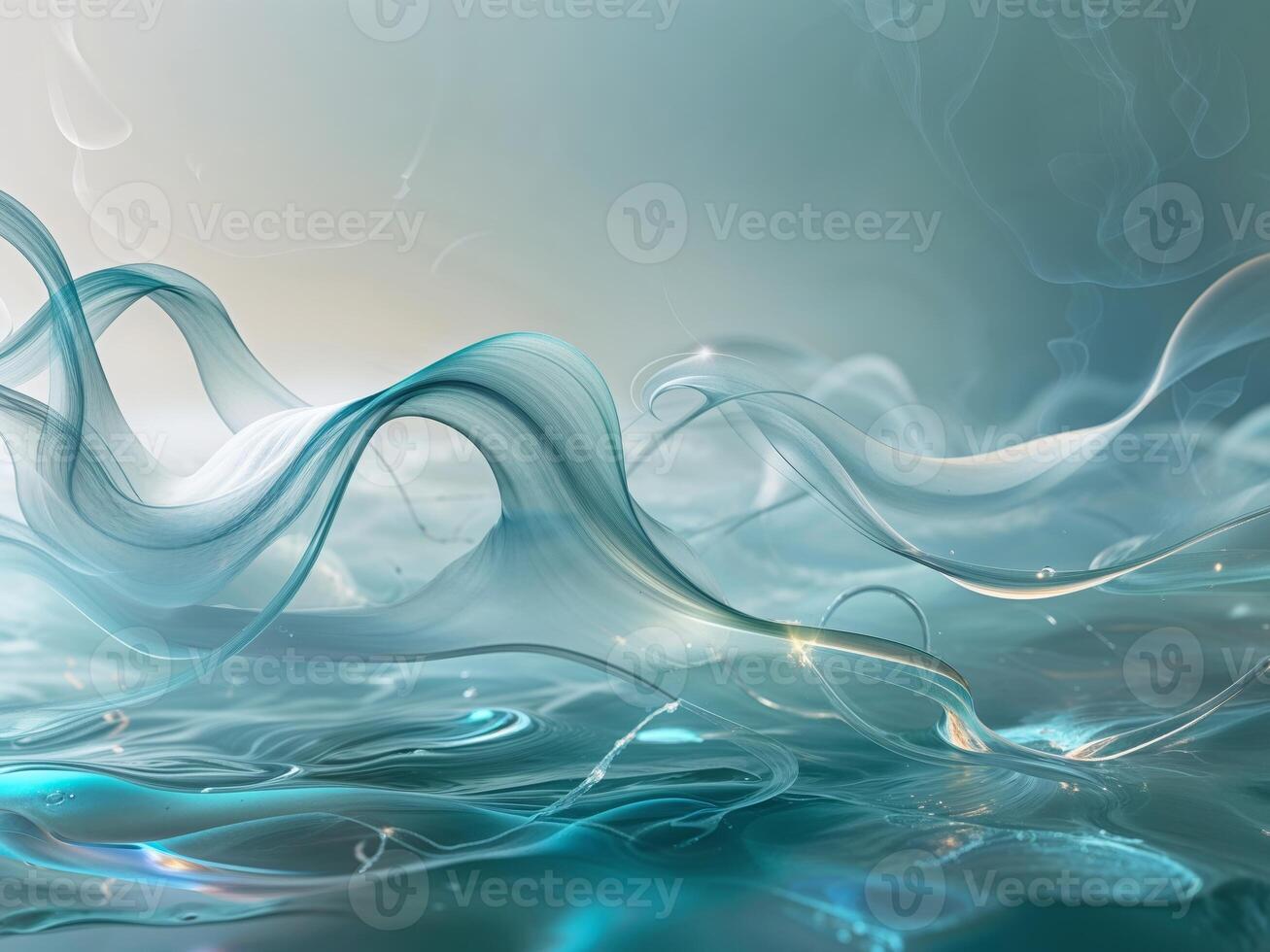 Subtle Flowing Ink with Gradient Tones in Water Background photo
