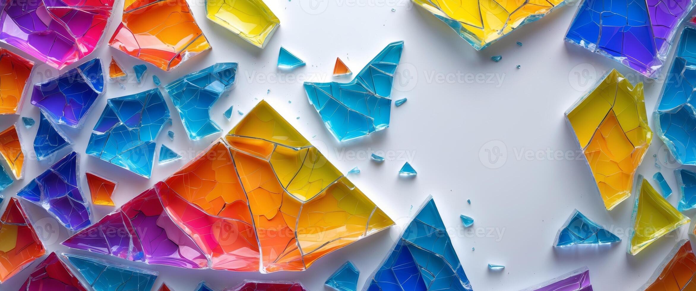 Shattered Glass Abstract Colorful Texture photo
