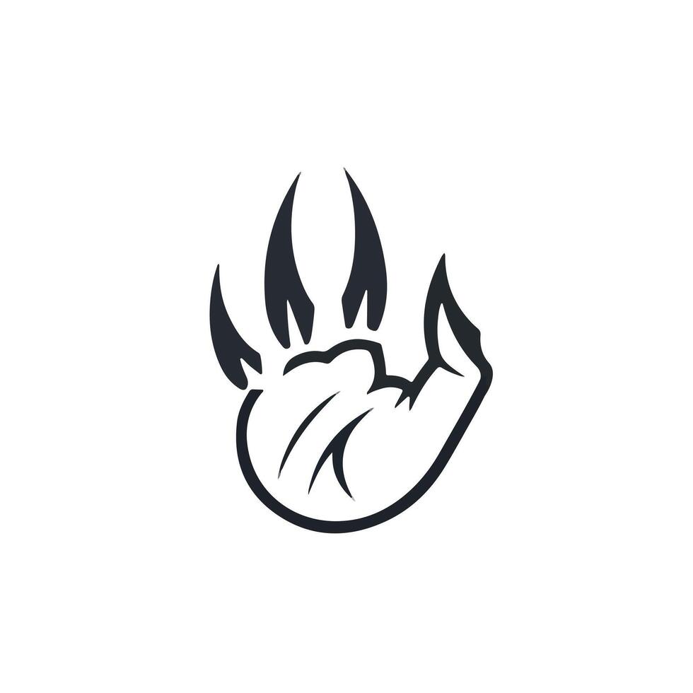 Claws Scratches Flat Icon on Transparent Background, Simple Claw Sign Illustration vector