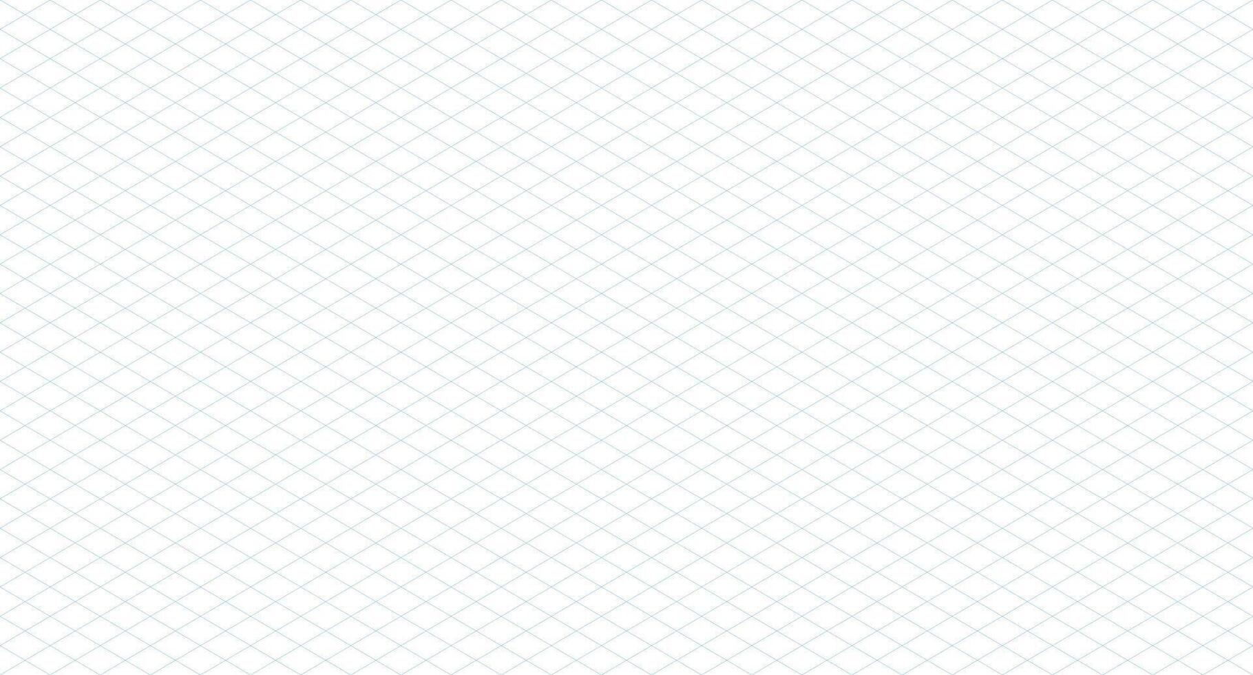 Template isometric grid seamless pattern. Blue isometric grid. Outline isometric graph template background. illustration vector